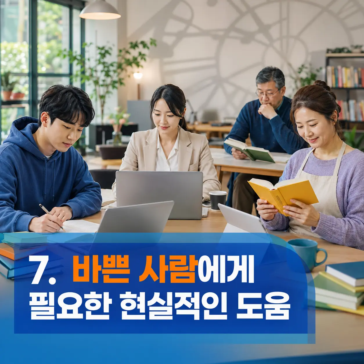 7. 바쁜 사람에게 필요한 현실적인 도움 포스터