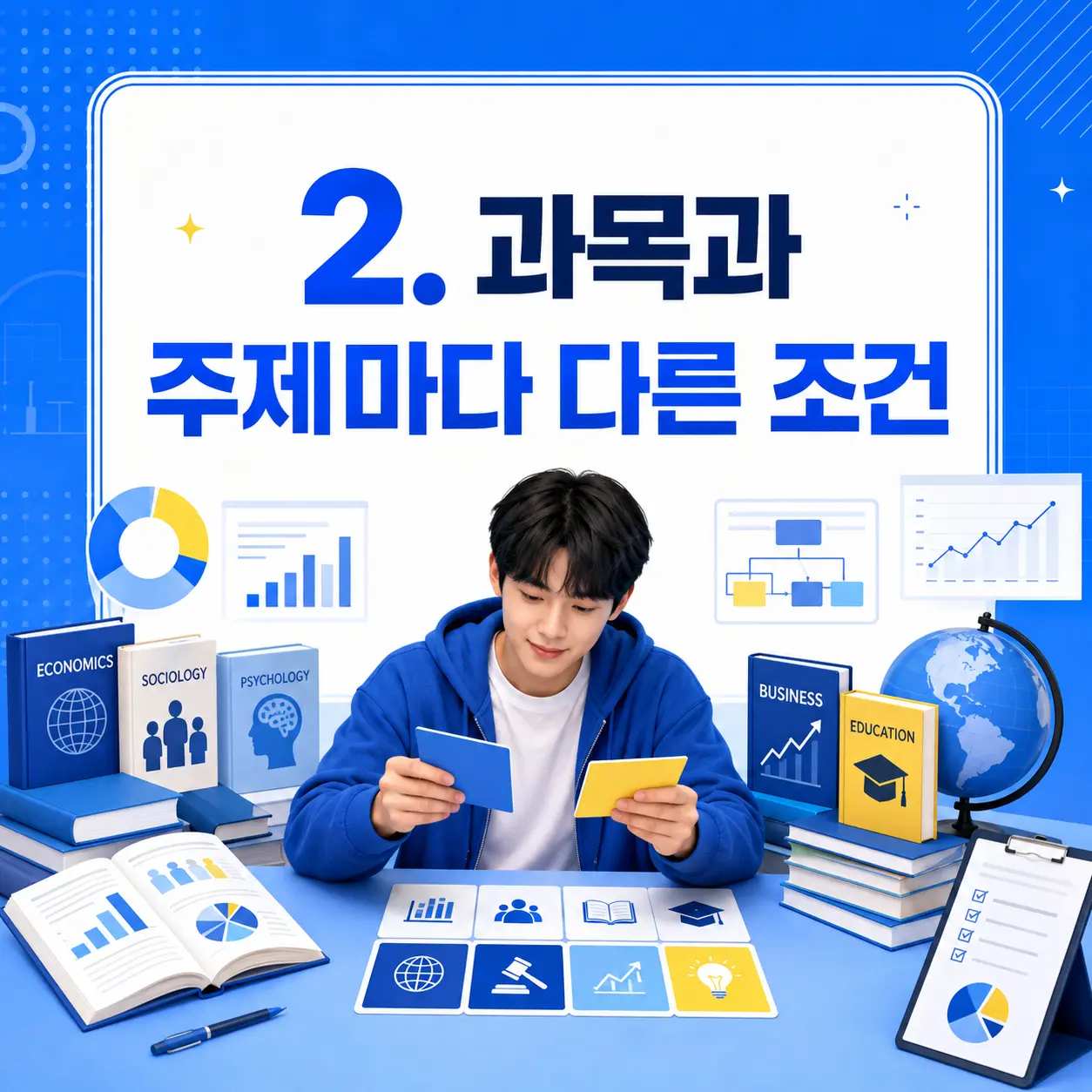 2. 과목과 주제마다 다른 조건 포스터