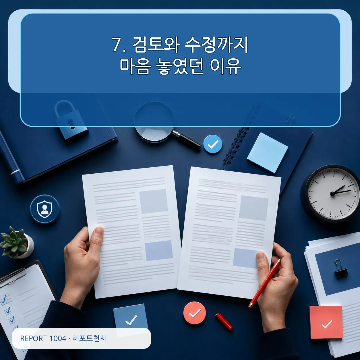 7. 검토와 수정까지 마음 놓였던 이유 포스터