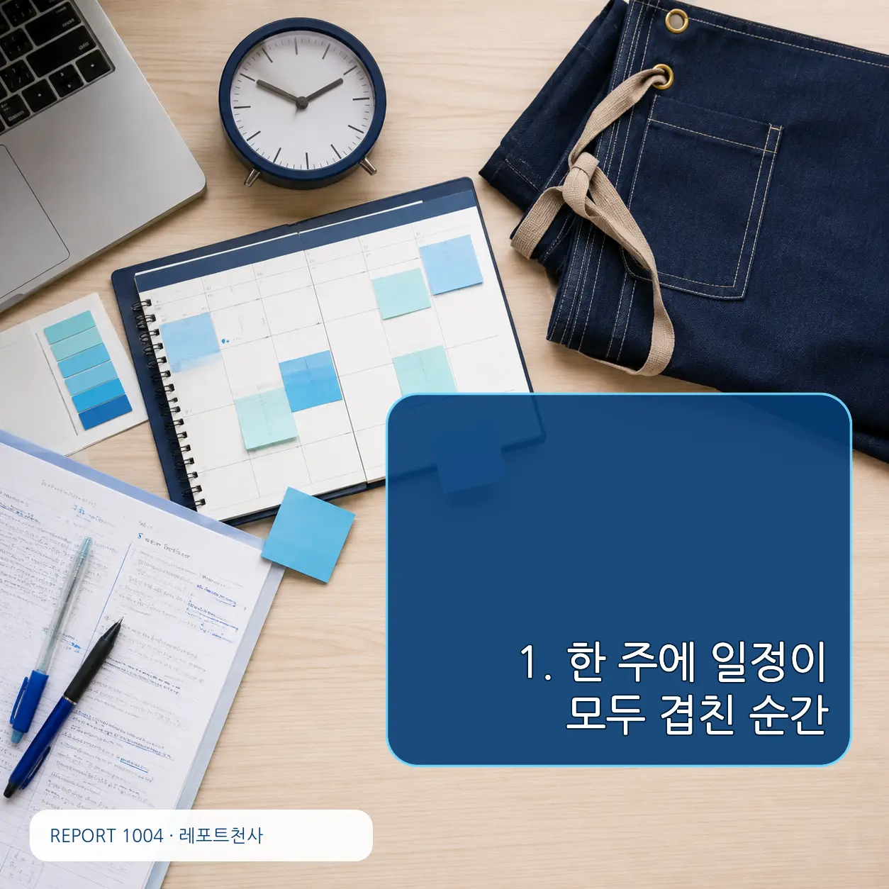 1. 한 주에 일정이 모두 겹친 순간 포스터