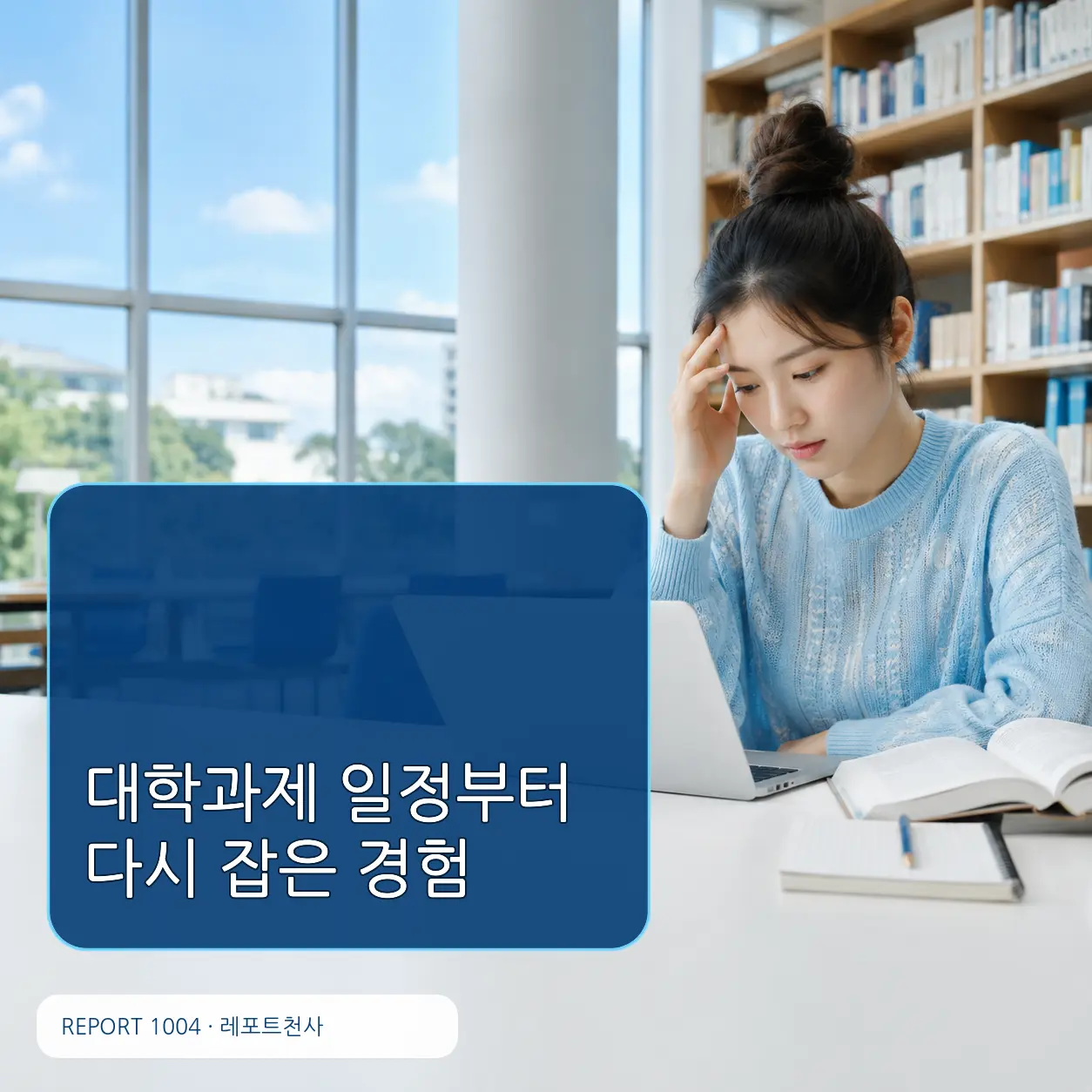 대학과제 일정부터 다시 잡은 경험 제목 포스터