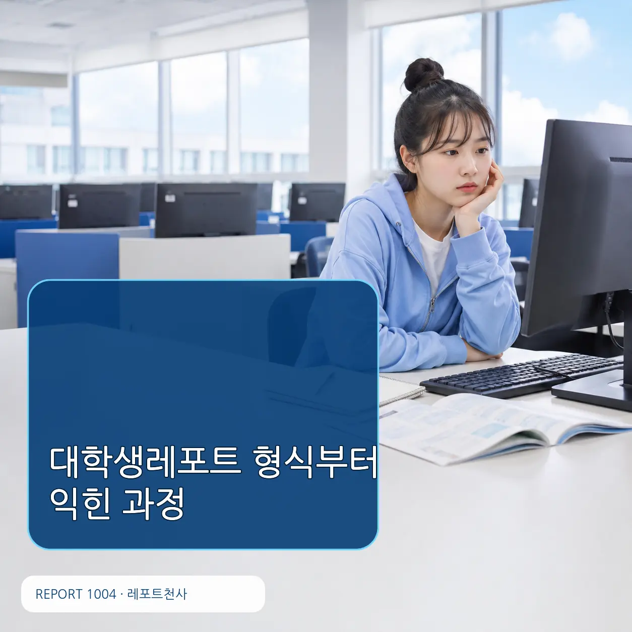 대학생레포트 형식부터 익힌 과정 제목 포스터