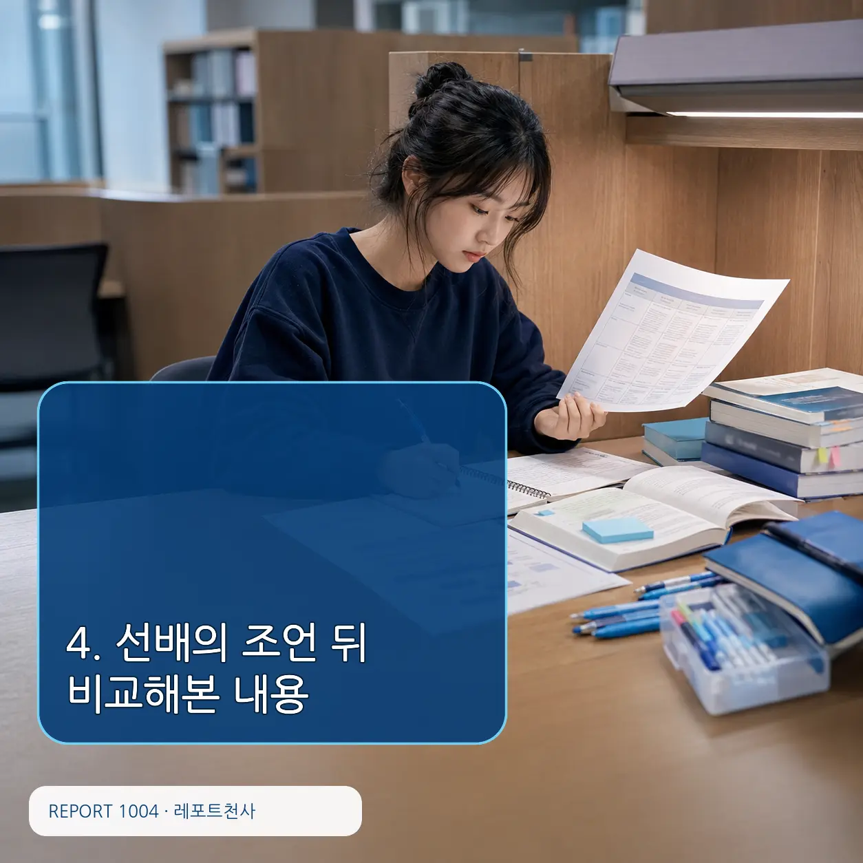 4. 선배의 조언 뒤 비교해본 내용 포스터