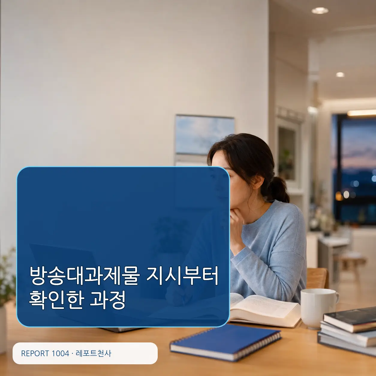 방송대과제물 지시부터 확인한 과정 제목 포스터