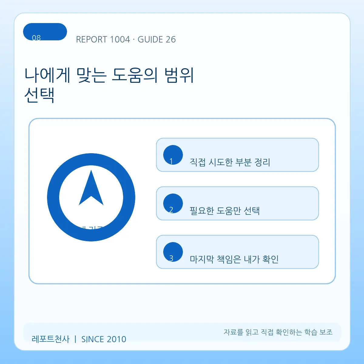 8. 나에게 맞는 도움의 범위 선택 포스터