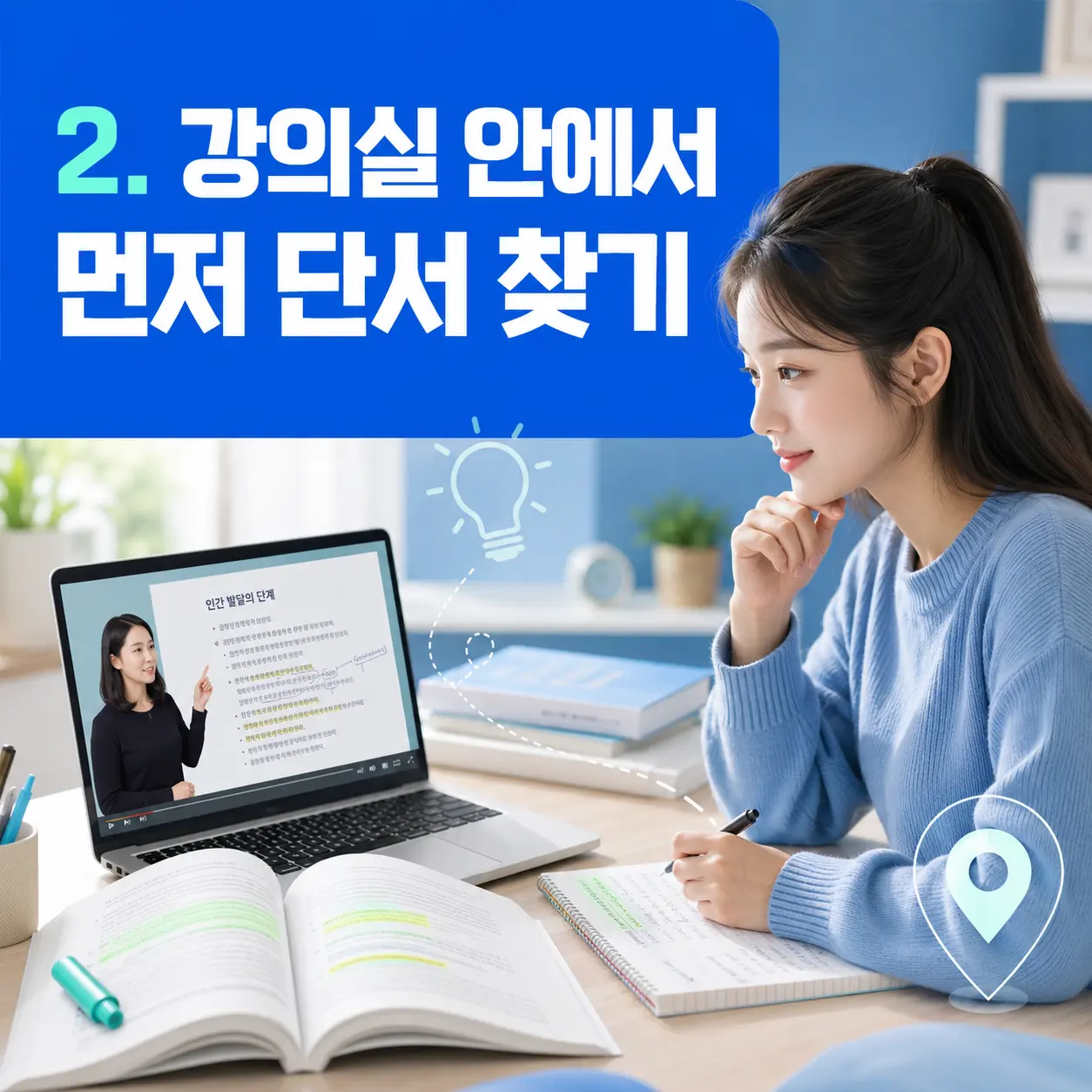 2. 강의실 안에서 먼저 단서를 찾기 포스터