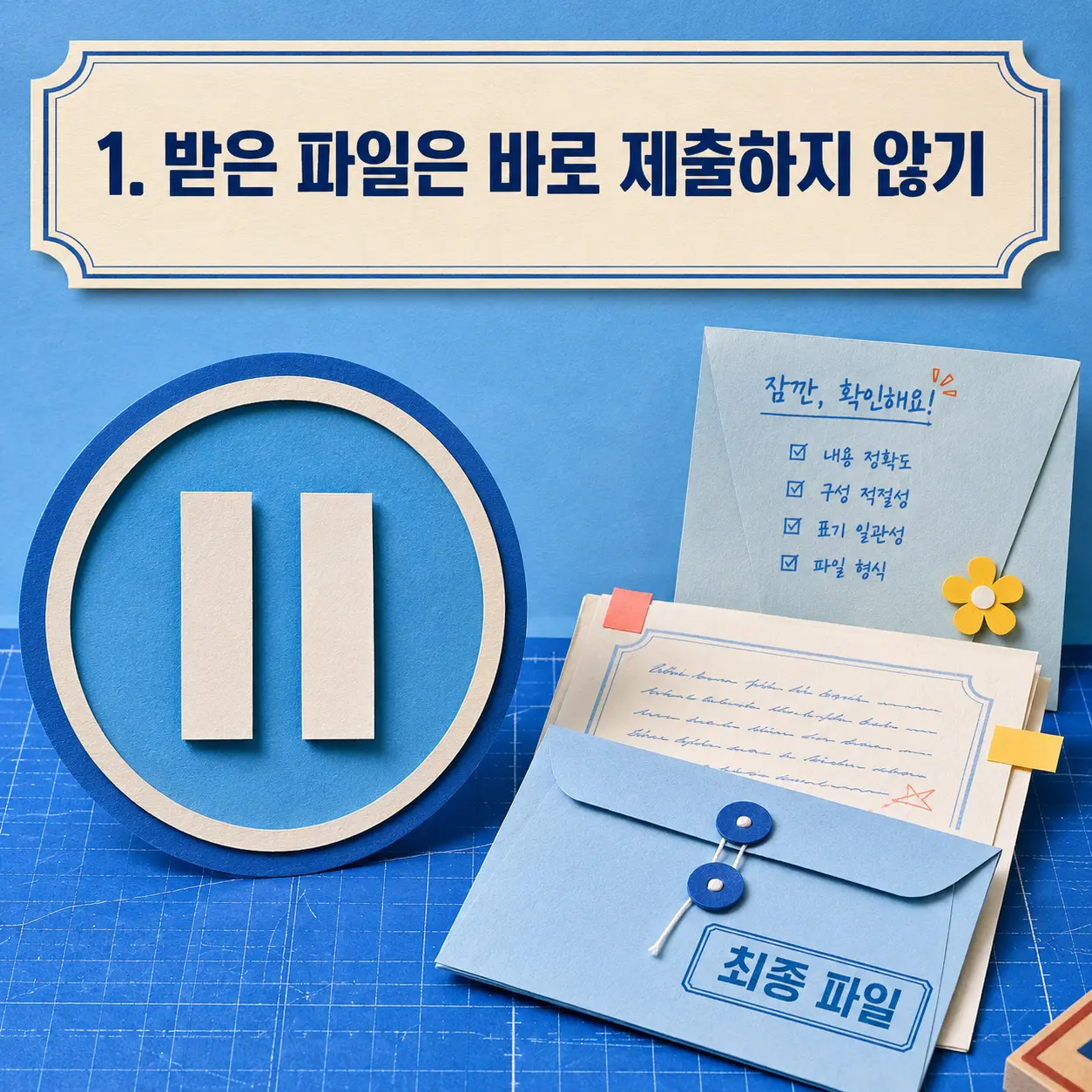 1. 받은 파일은 바로 제출하지 않기 포스터