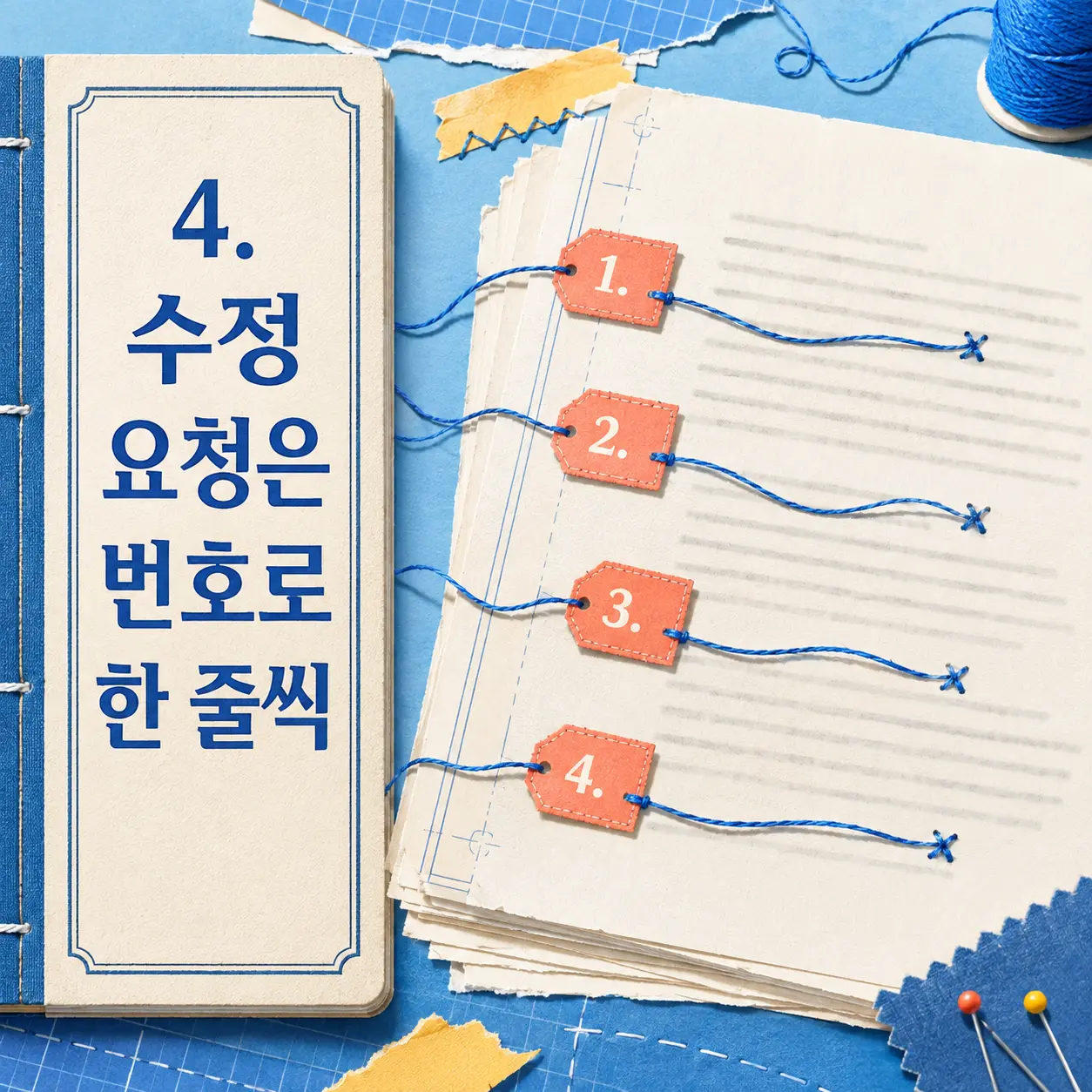 4. 수정 요청은 번호로 한 줄씩 포스터