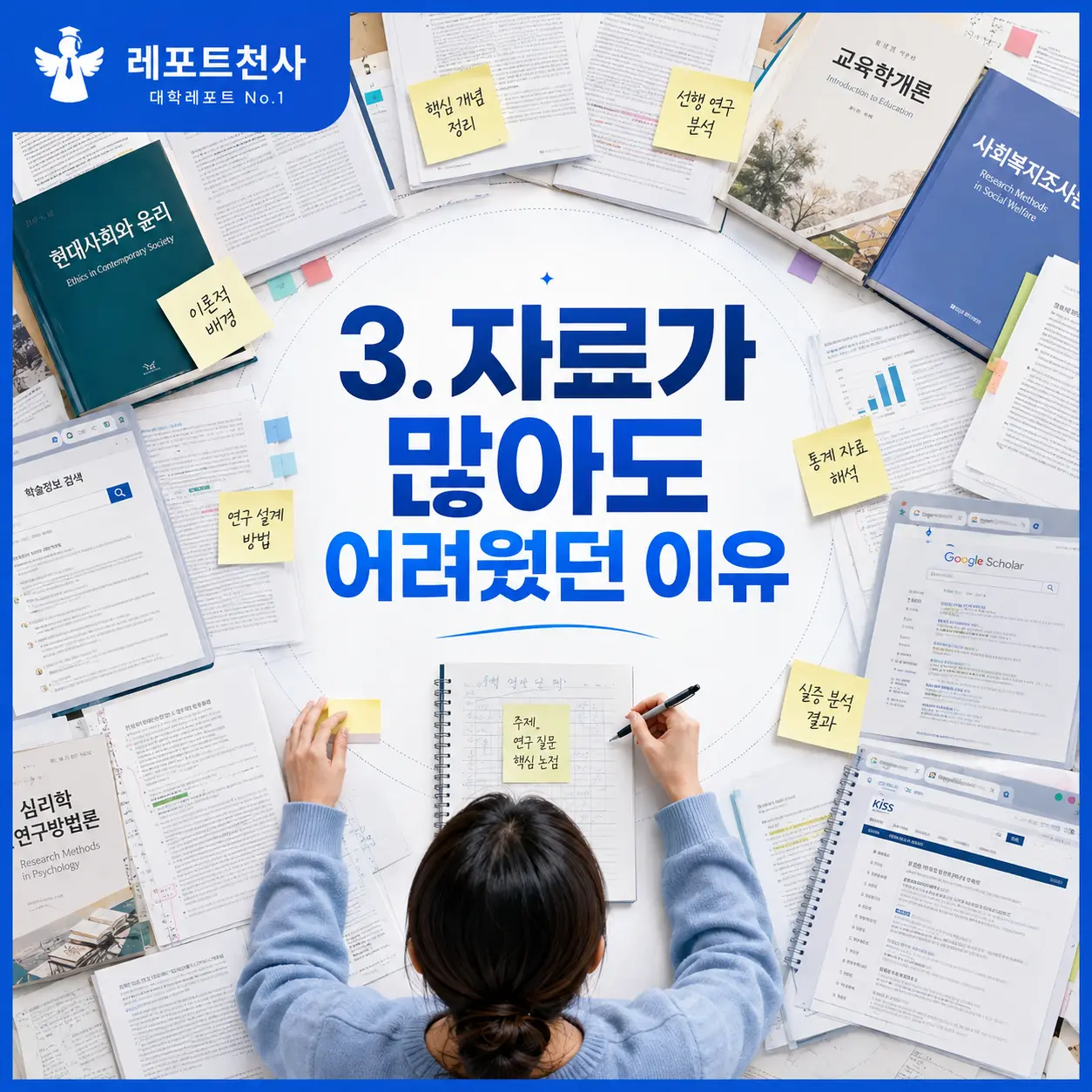 3. 자료가 많아도 어려웠던 이유 포스터