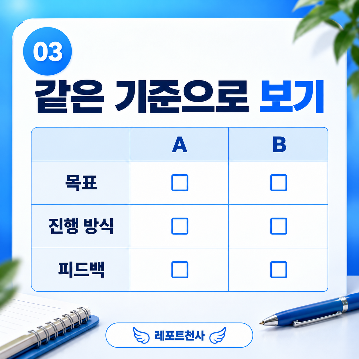 2. 두 대상에 같은 기준을 적용한다 포스터