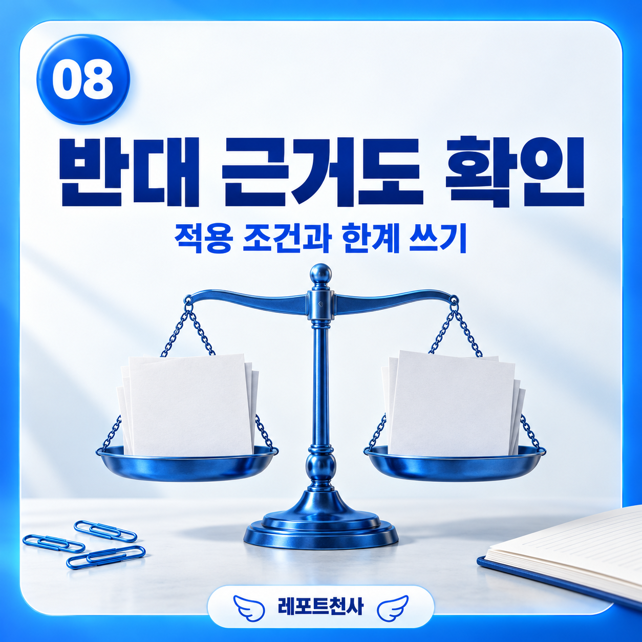 7. 반대 근거와 적용 한계를 남긴다 포스터