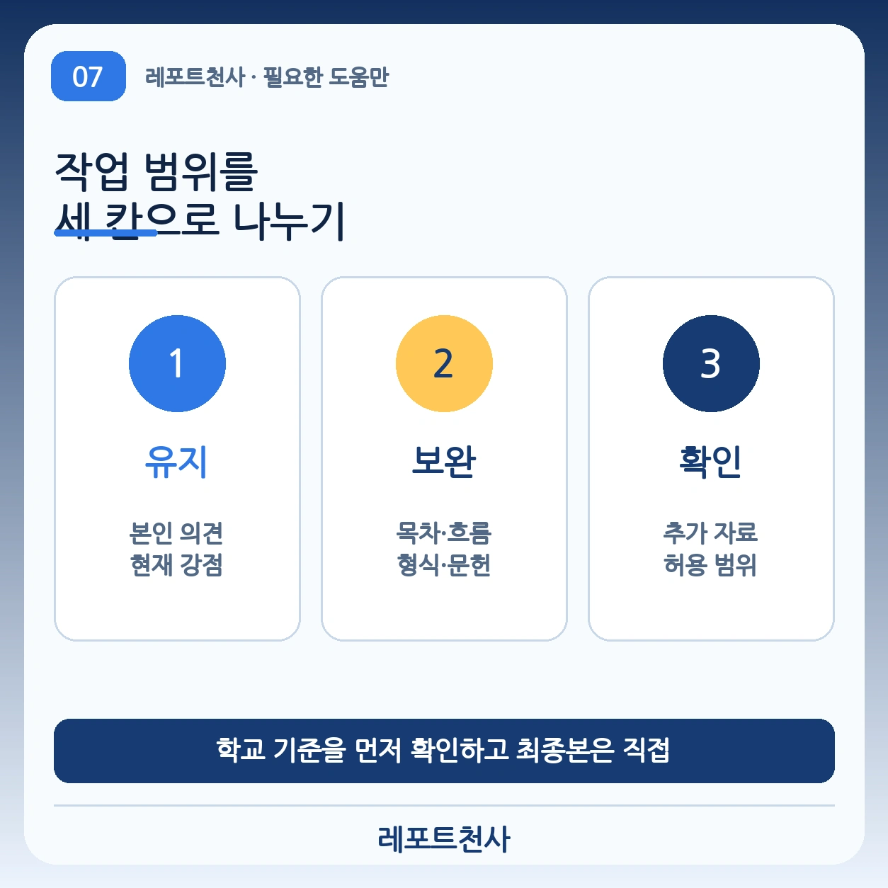 6. 필요한 도움만 구체적으로 정해요 포스터