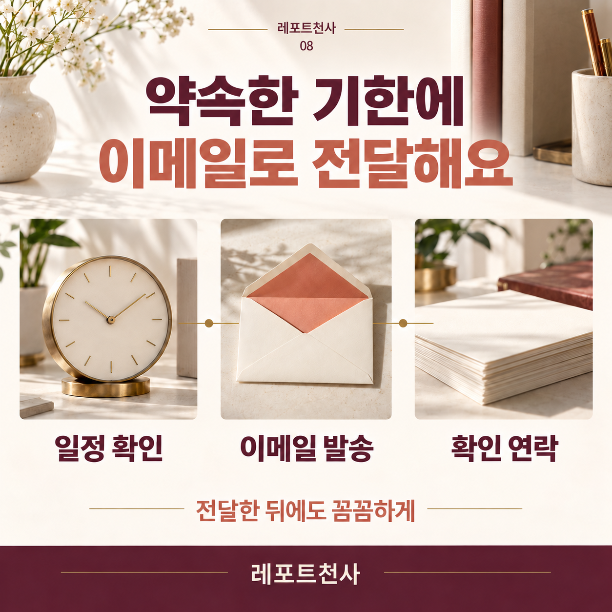 7. 전달과 확인까지 이어지는 약속 포스터