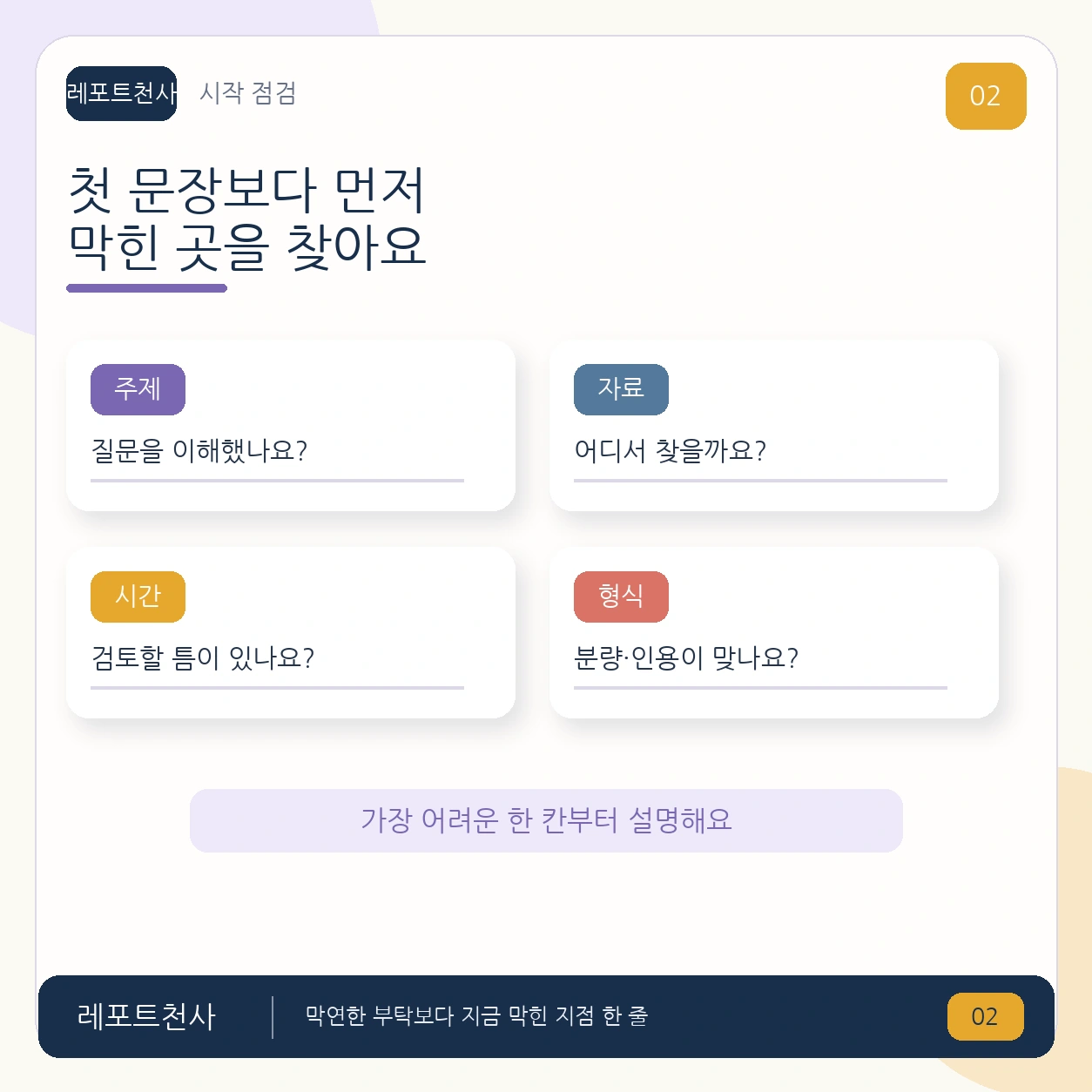 1. 다시 쓰려니 첫 문장부터 막힐 때 포스터