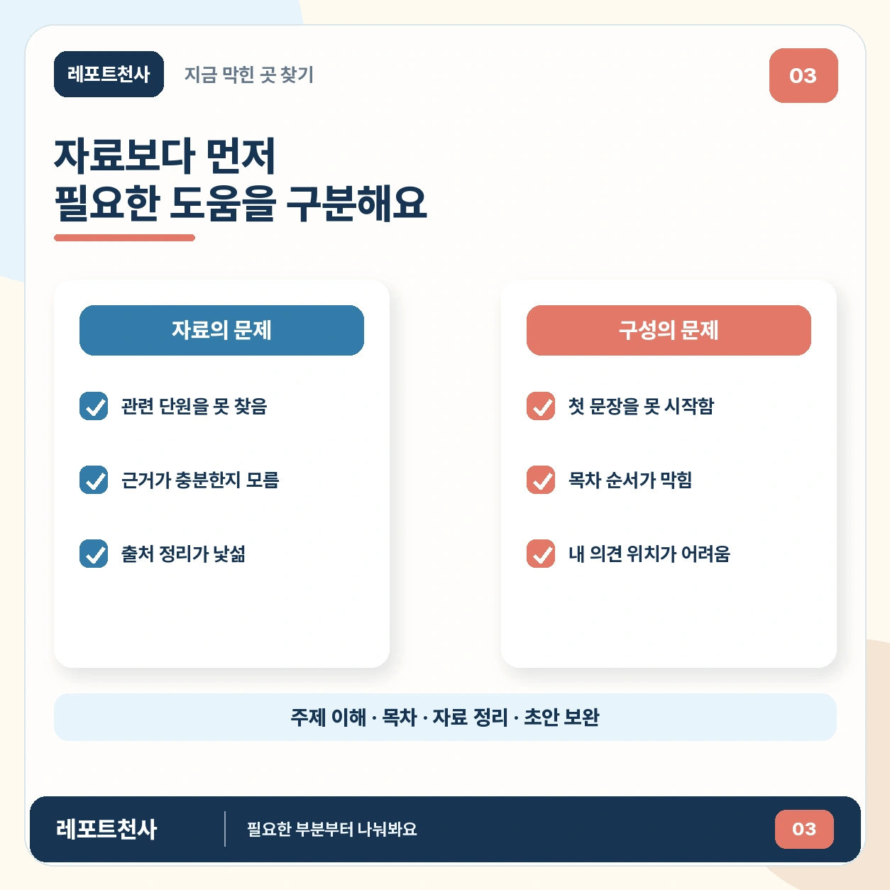 2. 자료의 양보다 필요한 도움을 먼저 봐요 포스터