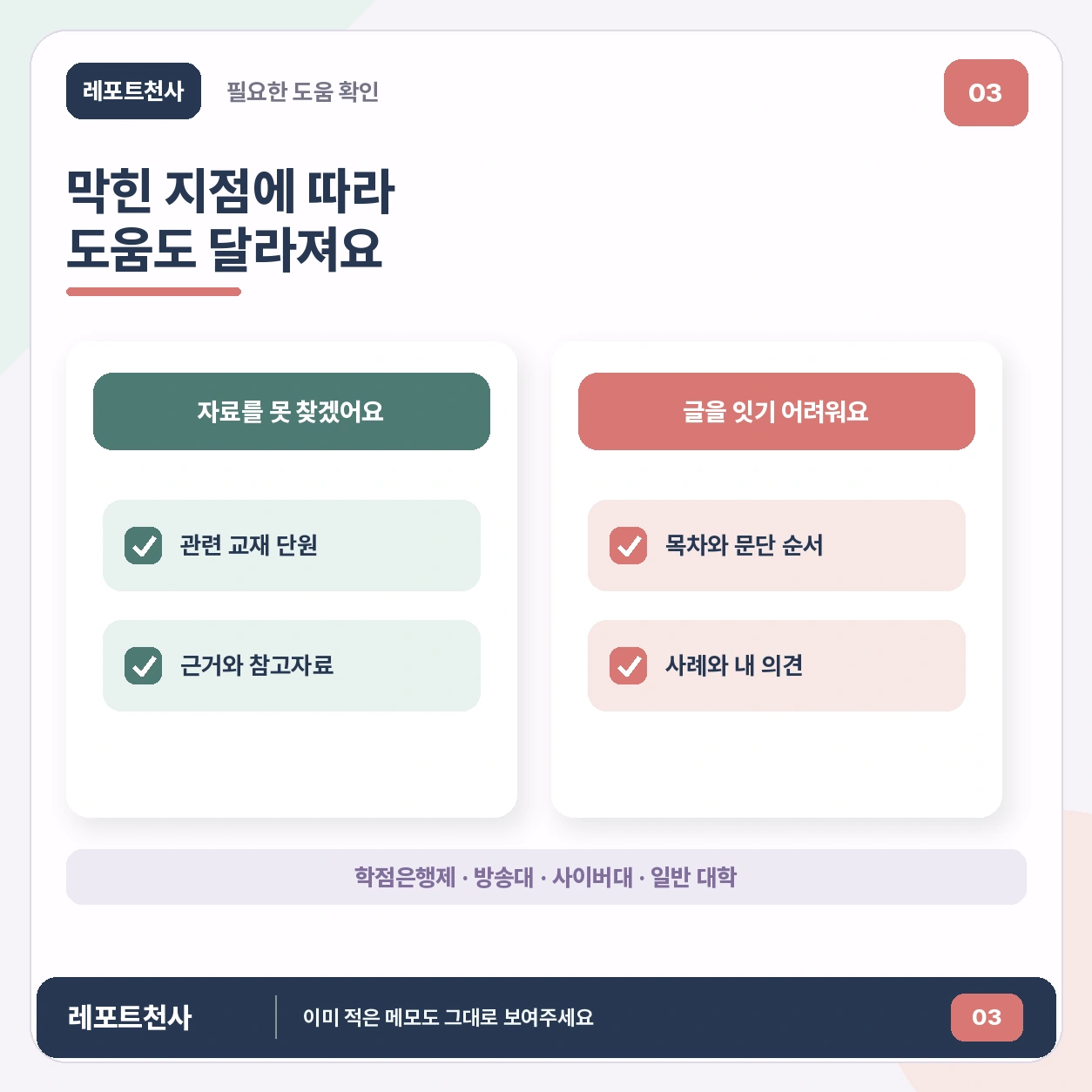 2. 글보다 질문의 범위를 먼저 살펴봐요 포스터