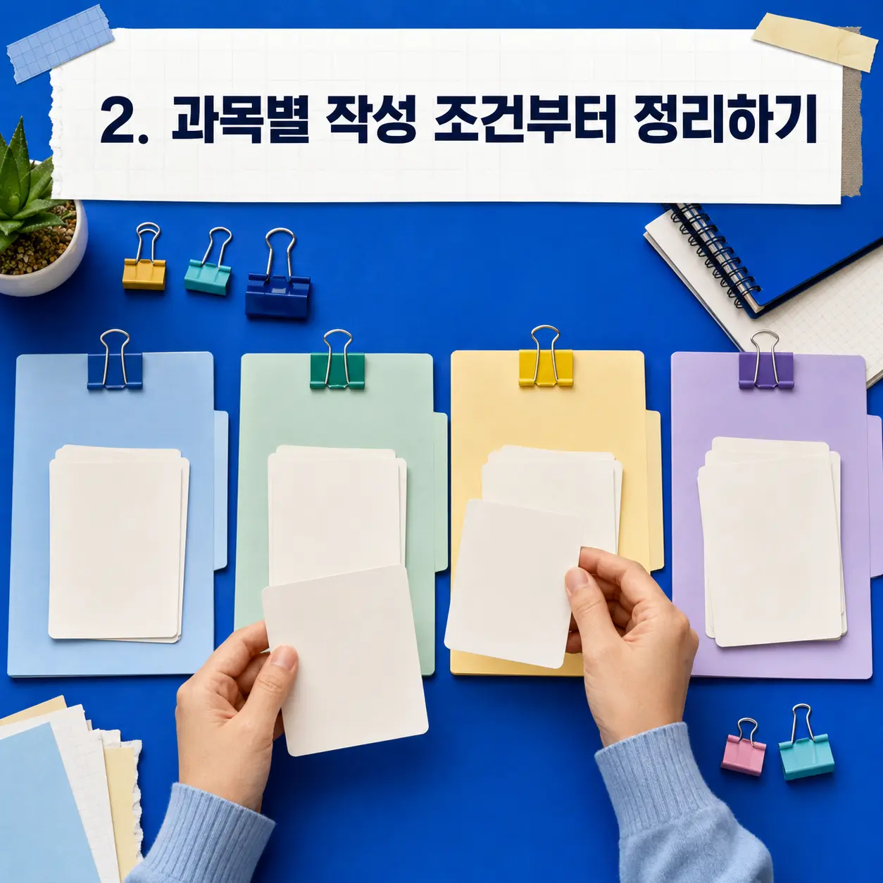 2. 과목별 작성 조건부터 정리하기 포스터