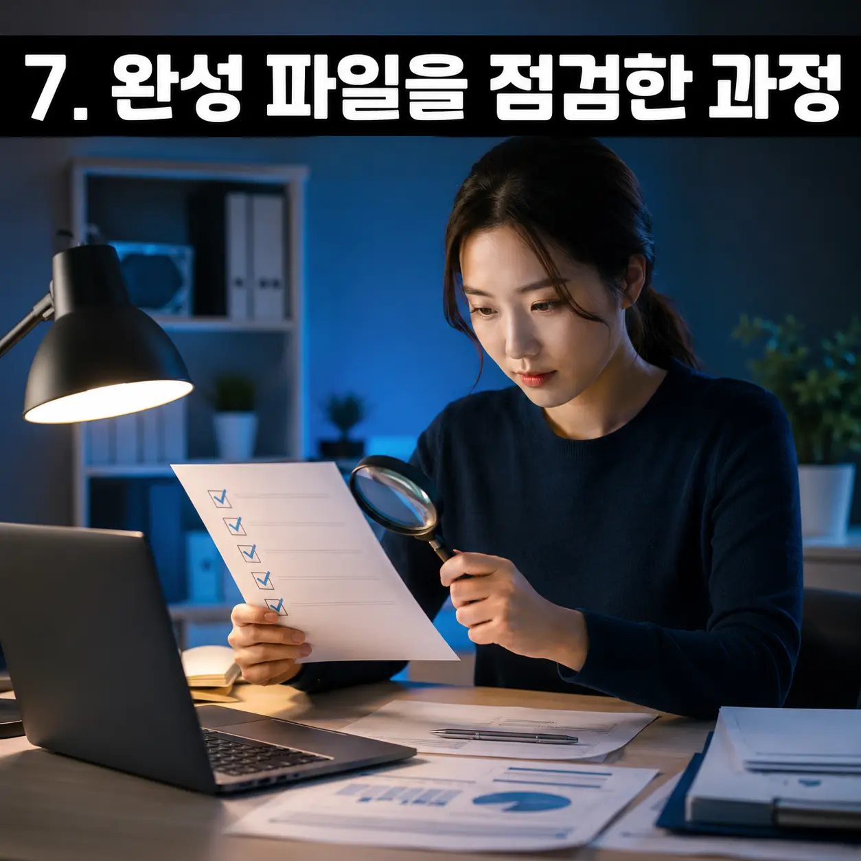 7. 완성 파일을 점검한 과정 포스터