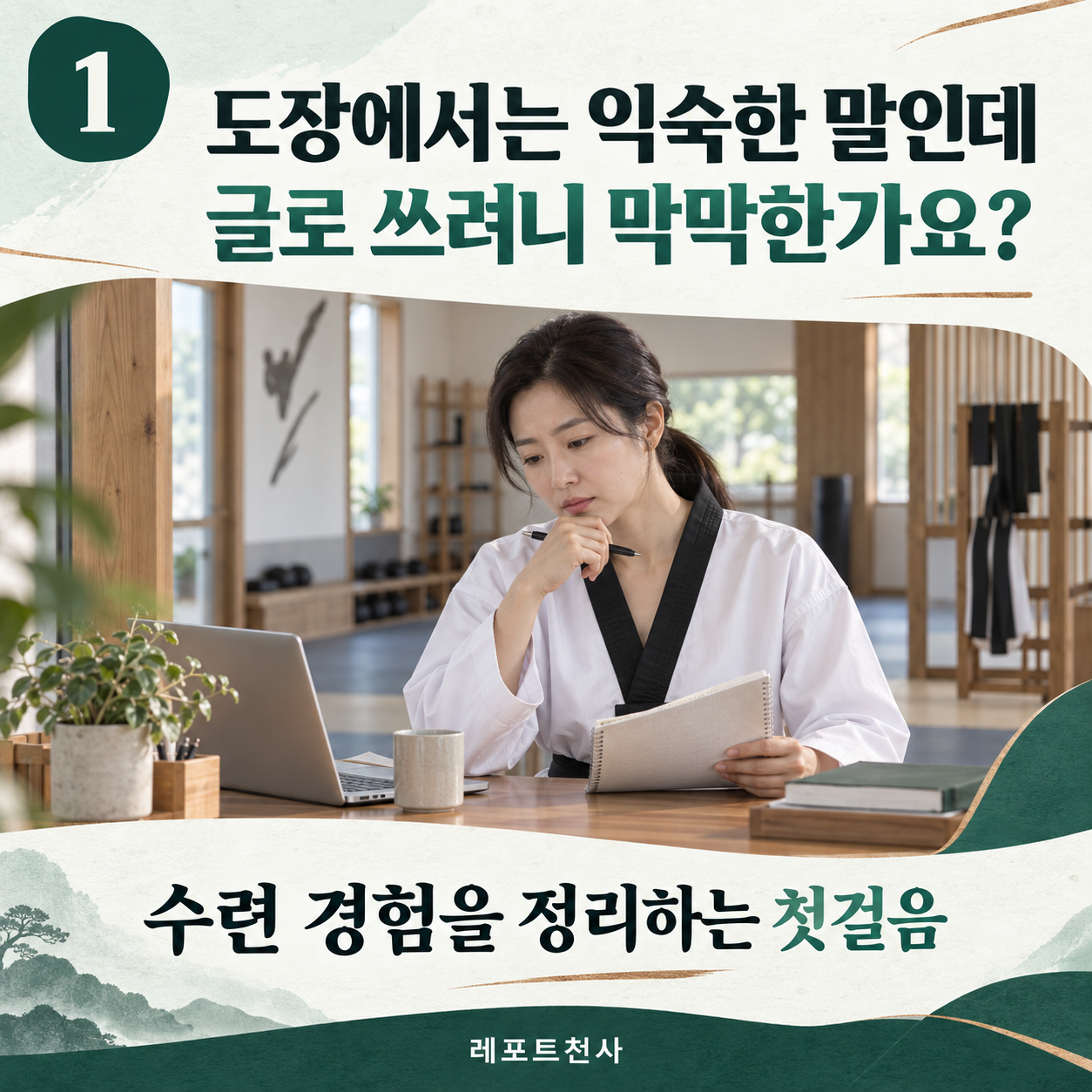 1. 도장에서는 익숙한 말인데 포스터