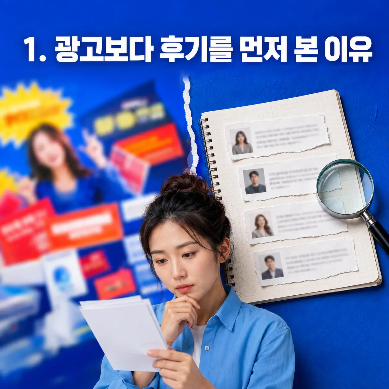 1. 광고보다 후기를 먼저 본 이유 포스터