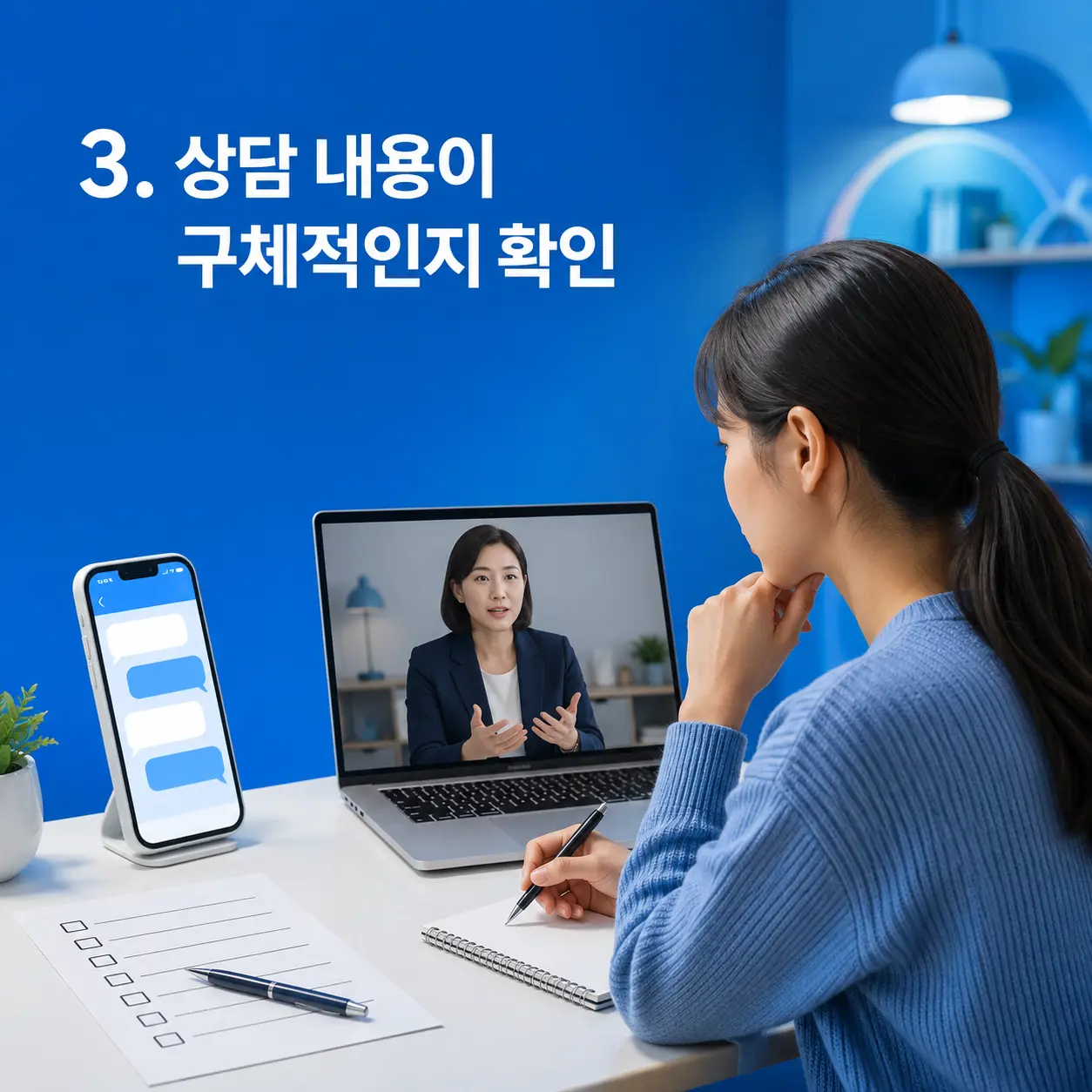 3. 상담 내용이 구체적인지 확인 포스터