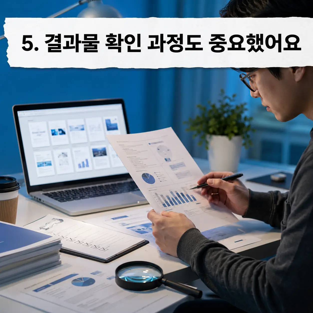 5. 결과물 확인 과정도 중요했어요 포스터